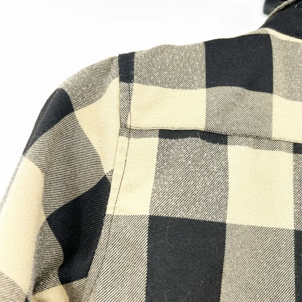 Dixxon Boys Workwear Western Flannel Outdoor‎ Fall Button Up Plaid Shirt Size M
